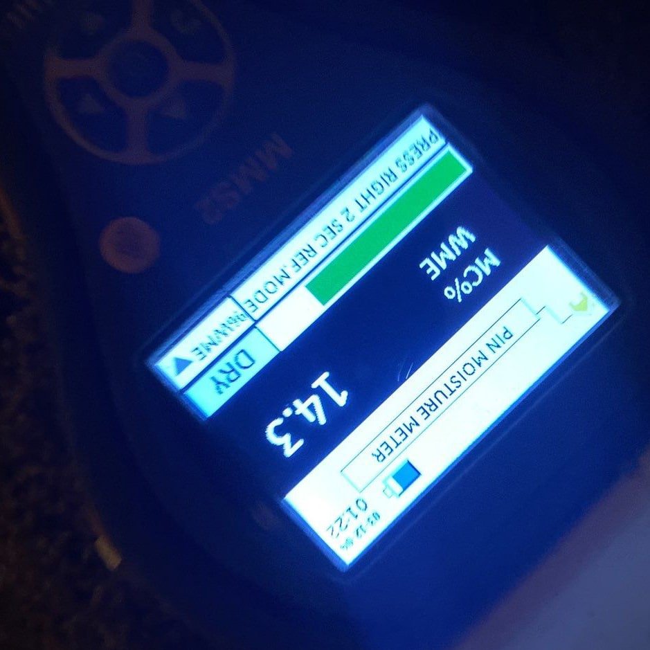 Moisture Meter reading 14.3